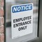 Signmission Employee Entrance Only OSHA Notice Sign, Vinyl Decal, 7in W x 10in L, 2PK OS-2PACK-NS-D-710-V-11948 - alternate 2